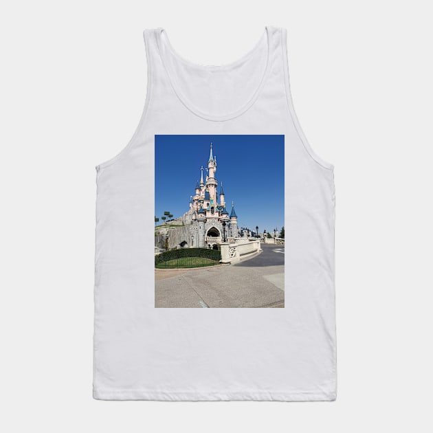 Sleeping Beauty Castle Tank Top by kiwimick